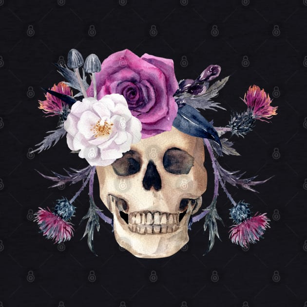 Forest Witch Violet Skull by Curio Pop Relics